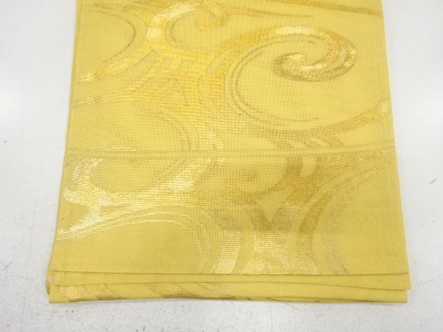  アンティーク　紗　流水模様織り出し袋帯（材料）